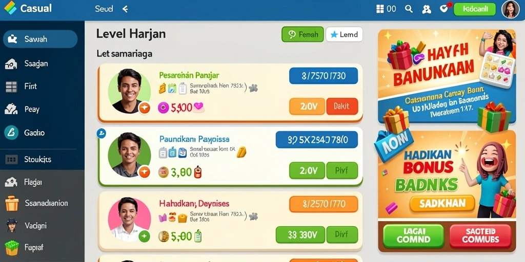 Tantangan level yang sangat seru dan menantang.