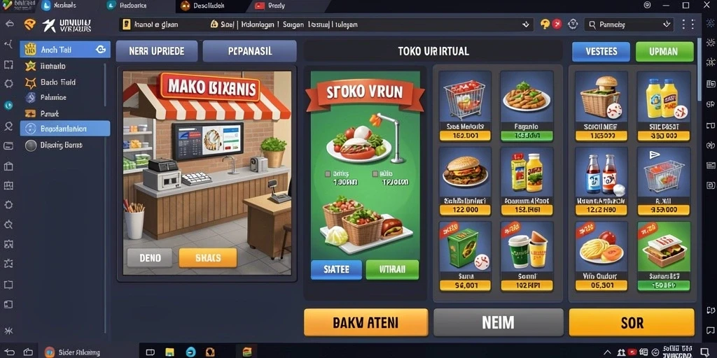 Menu utama yang intuitif dan mudah dinavigasi.