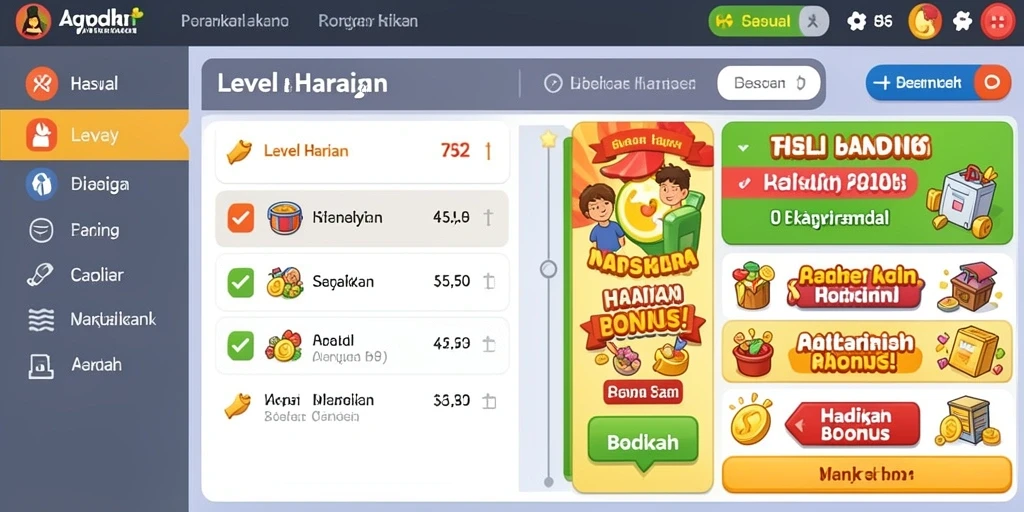Level menantang dengan desain grafis yang indah.