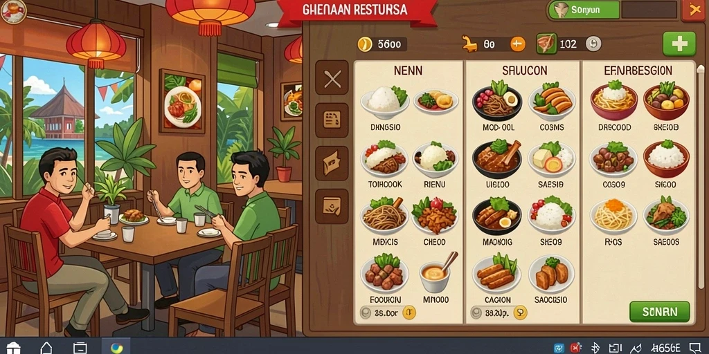 Pengaturan karakter yang bisa disesuaikan dengan berbagai pilihan.